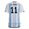 Camiseta de fútbol Argentina Di Maria 11 Primera Equipación Mundial 2022 - Hombre